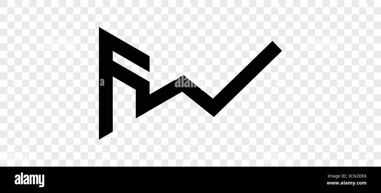 Minimalistisches Letter FW-Logo Stock Vektor
