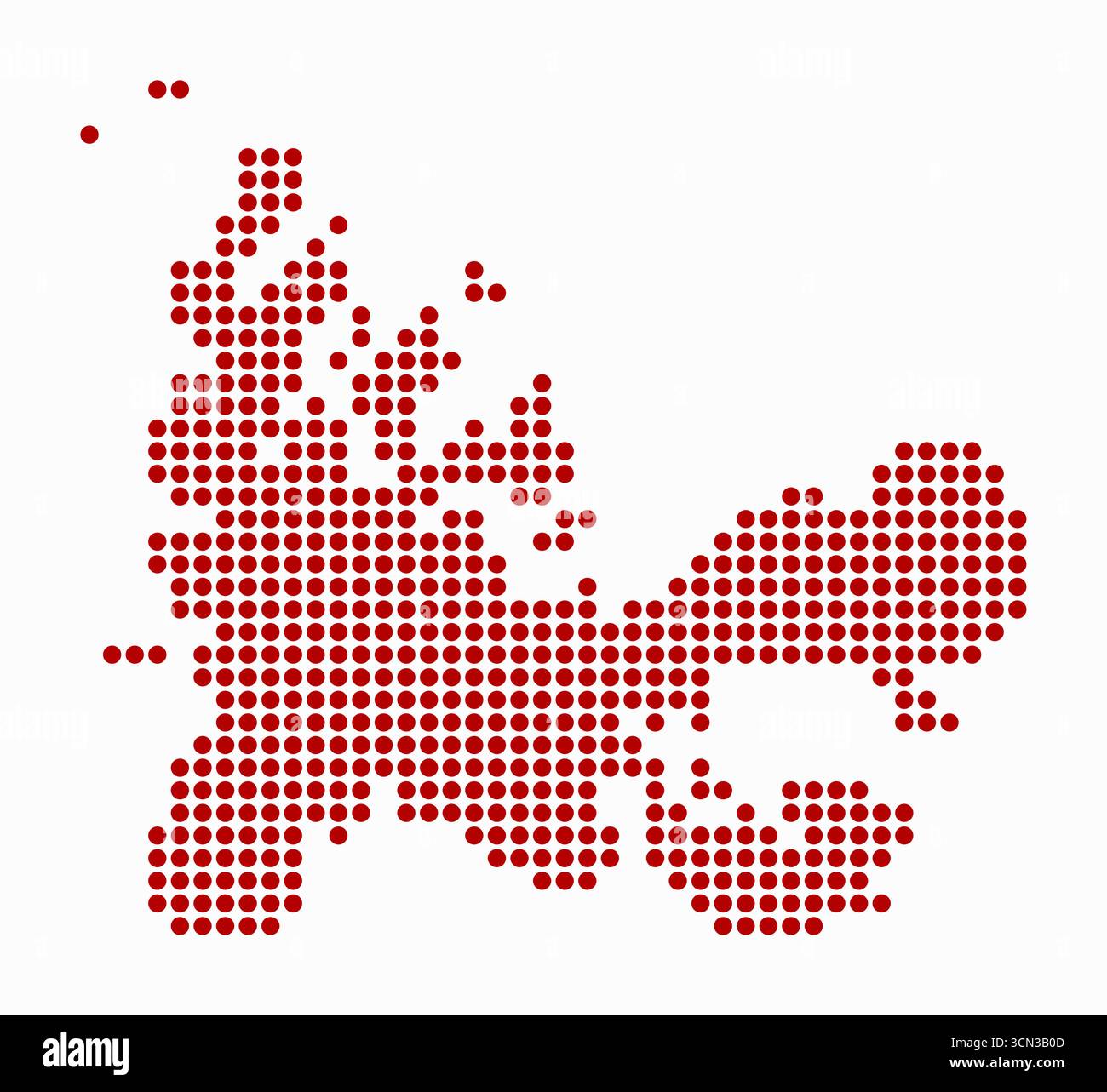 Gepunktete französische Südstaaten- und Antarktislandkarte. Digitale Karte der Region auf weißem Hintergrund. Stock Vektor