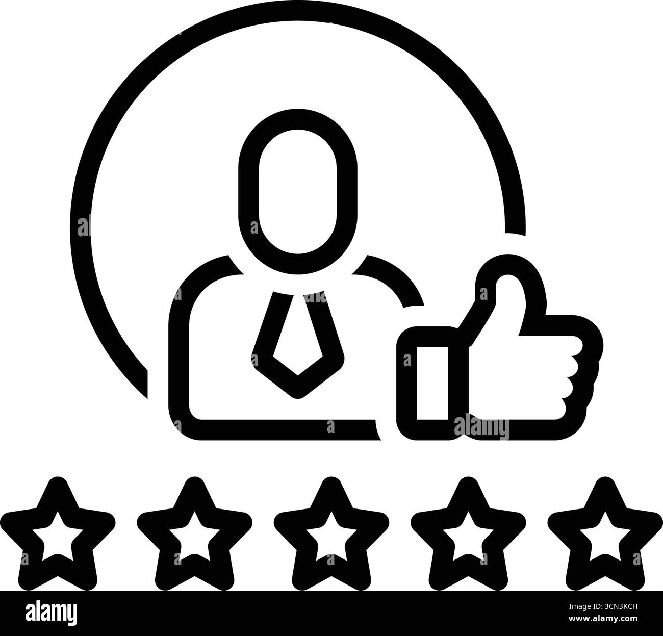 Symbol für Kundenzufriedenheit, Kunde Stock Vektor