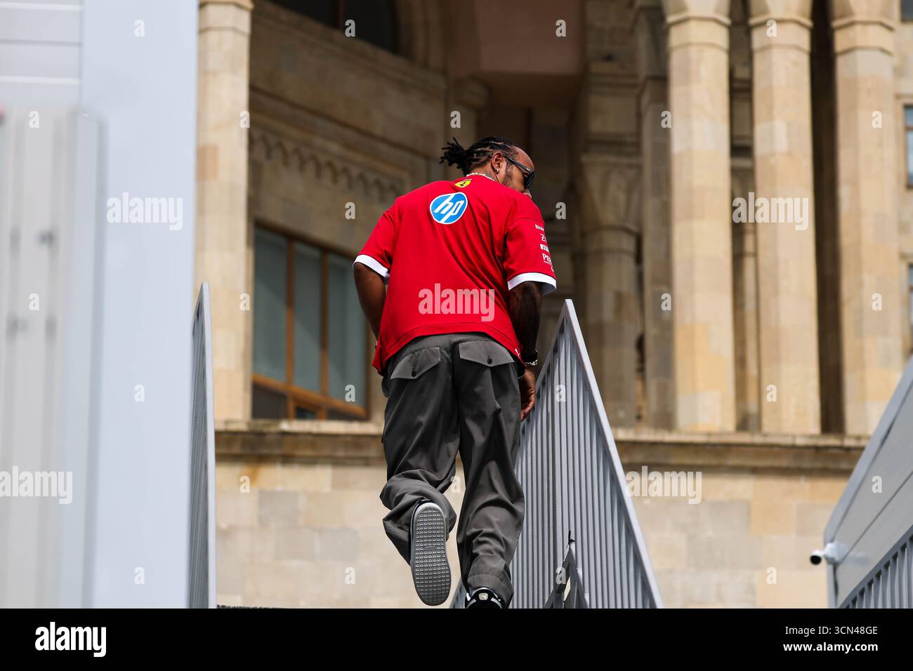 Aserbaidschan GP F1 2025 am 19. September 2025 in Baku, Aserbaidschan - Formel 1 Lewis Hamilton Fahrer für Scuderia Ferrari HP - Credit: Davide Galli/Alamy Live News Stockfoto