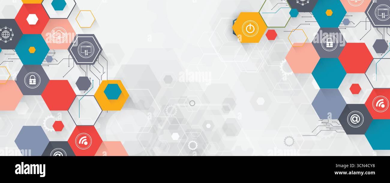 Technologiedaten ein visueller geschäftlicher Hintergrund für Netzwerkverbindungen Stock Vektor