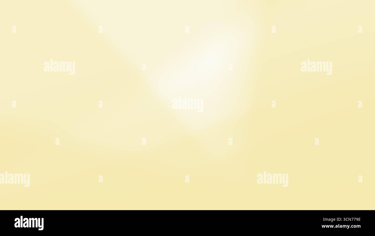 Dieser glatte, leere gelbe Hintergrund bietet einen ruhigen und neutralen Raum. Ideal für Design-Projekte, Präsentationen oder als einfache Option für Hintergrundbilder Stockfoto