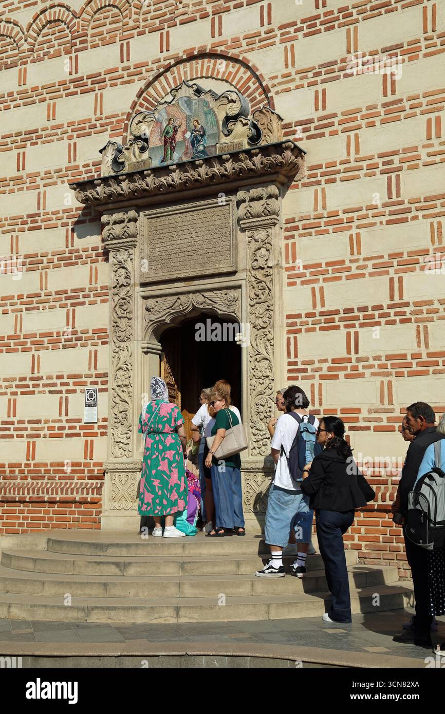 Historische Kirche St. Antonius im Stadtteil Lipscani von Bukarest Stockfoto