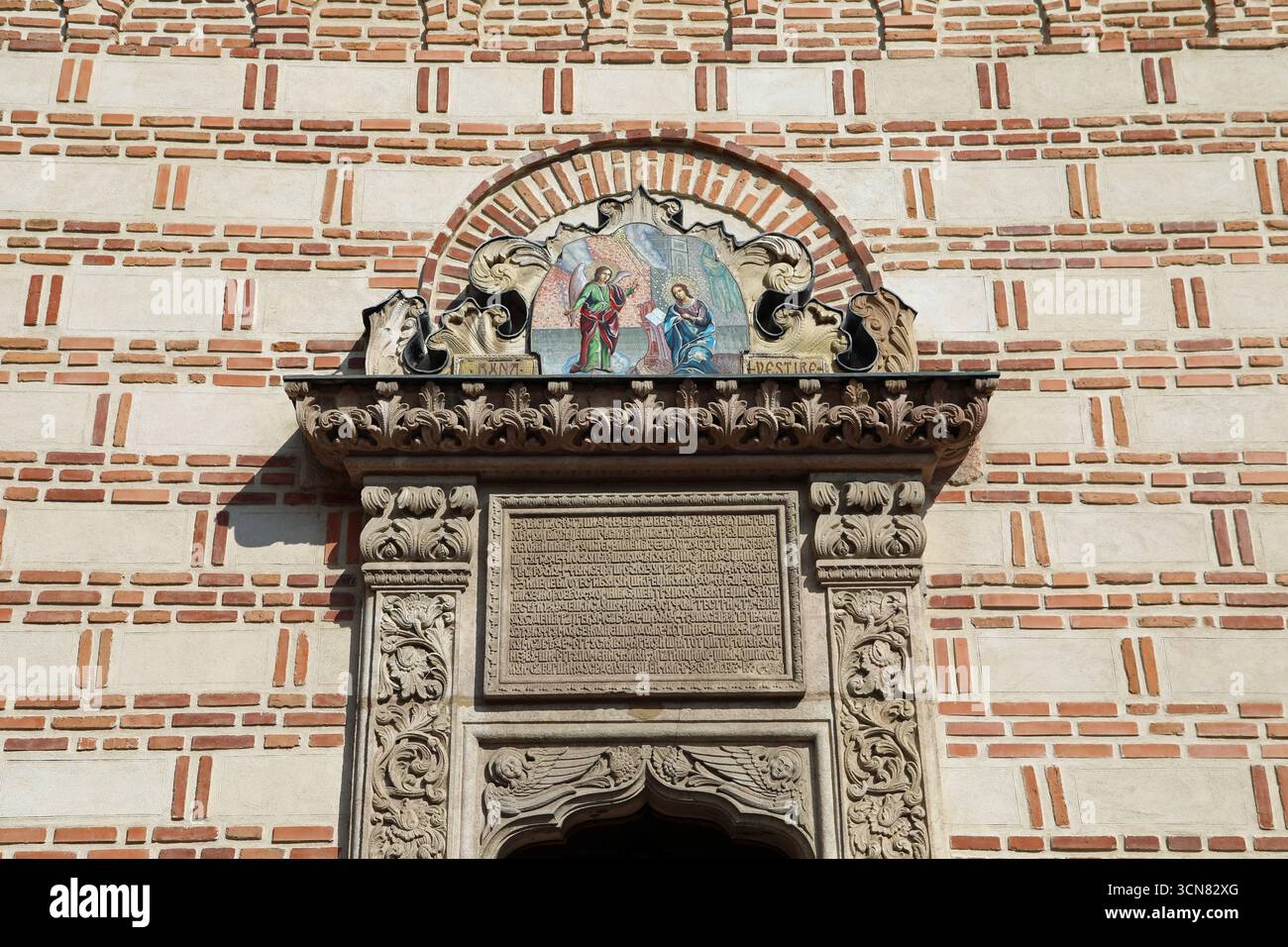 Historische Kirche St. Antonius im Stadtteil Lipscani von Bukarest Stockfoto