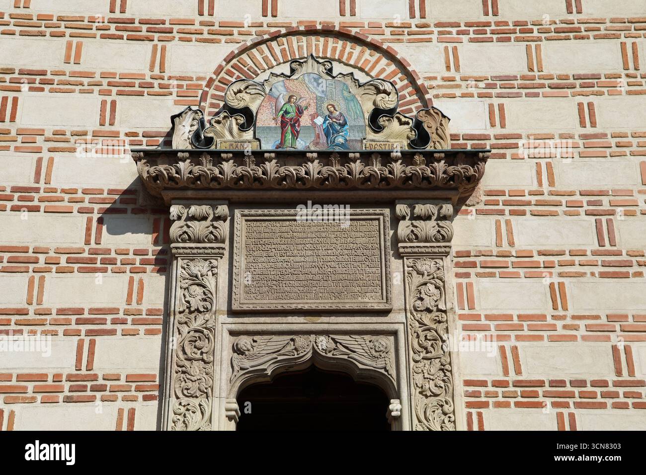 Historische Kirche St. Antonius im Stadtteil Lipscani von Bukarest Stockfoto