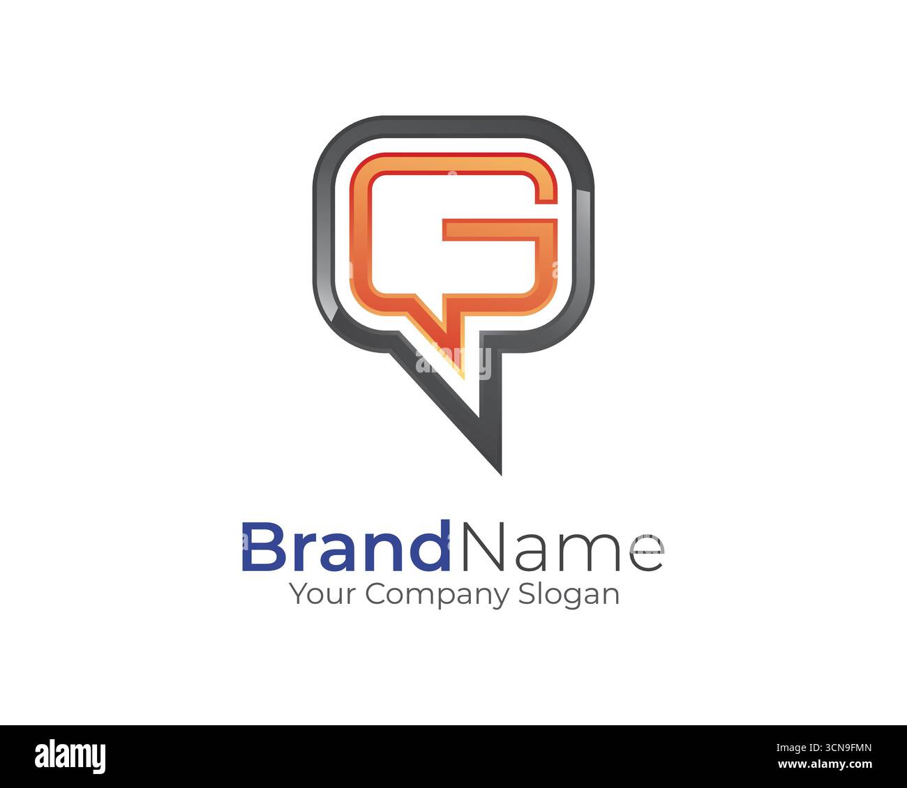 Abstraktes Design für Chat-G-Letter-Logo Stock Vektor