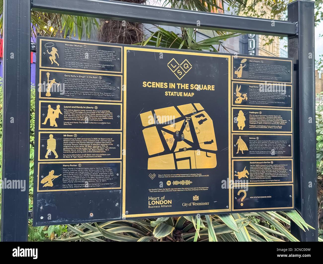 Leicester Square Gardens, London - Smartphone-aufgenommenes Stockfoto