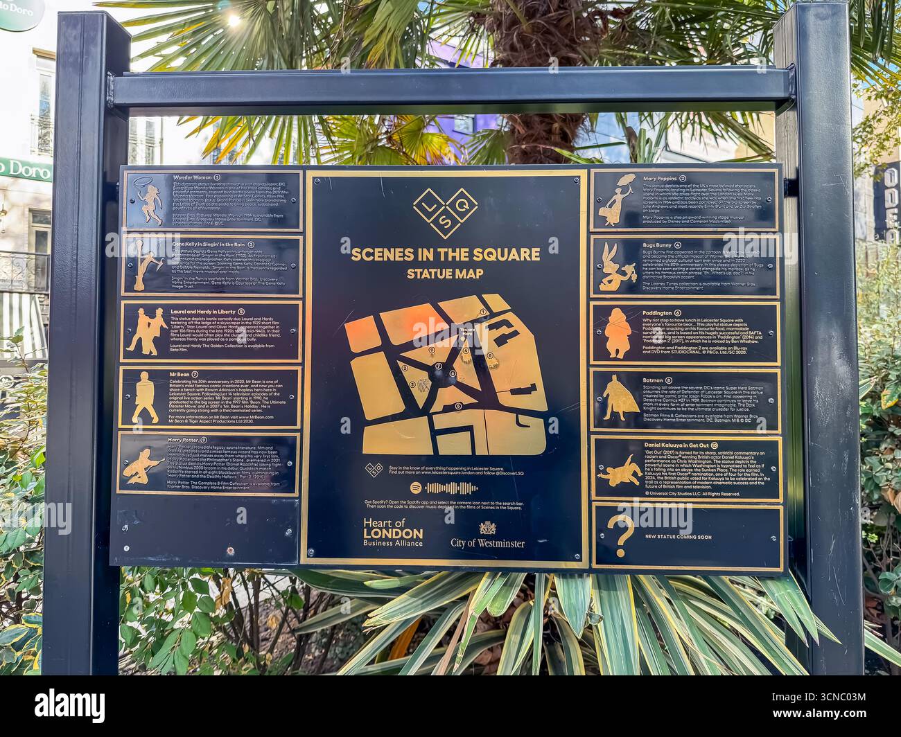 Leicester Square Gardens, London - Smartphone-aufgenommenes Stockfoto
