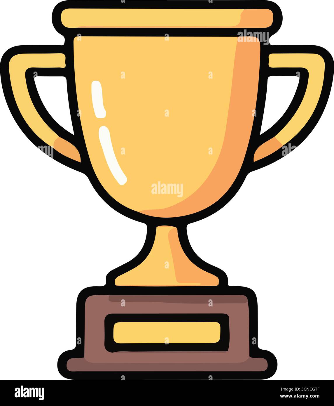 Abbildungen der goldenen Trophäen Stock Vektor