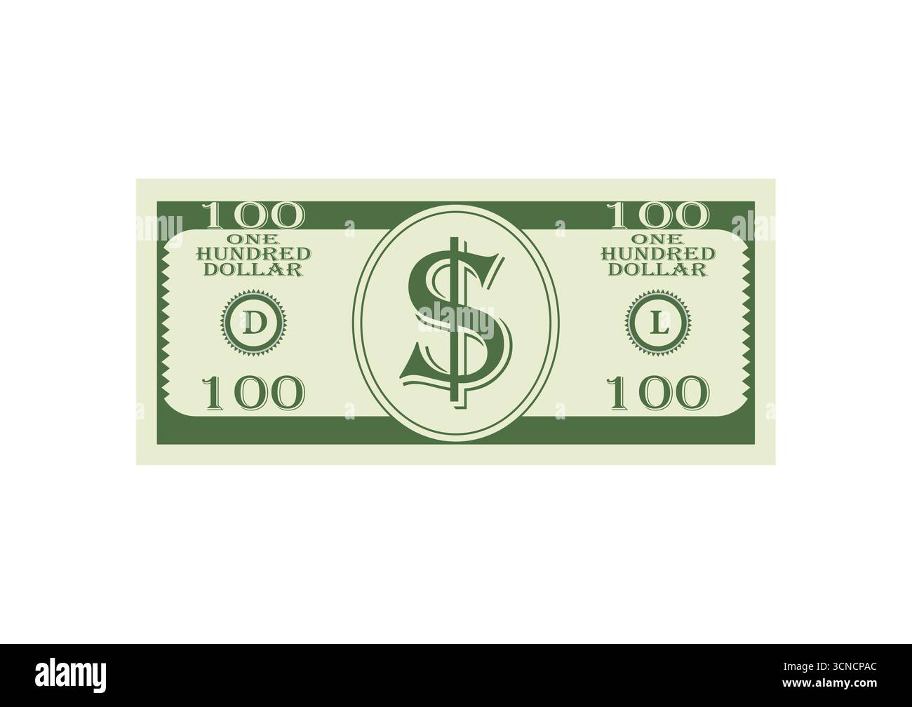 Geld Bargeld oder Dollarwechsel. Vektorillustration isoliert auf weißem Hintergrund. Stock Vektor