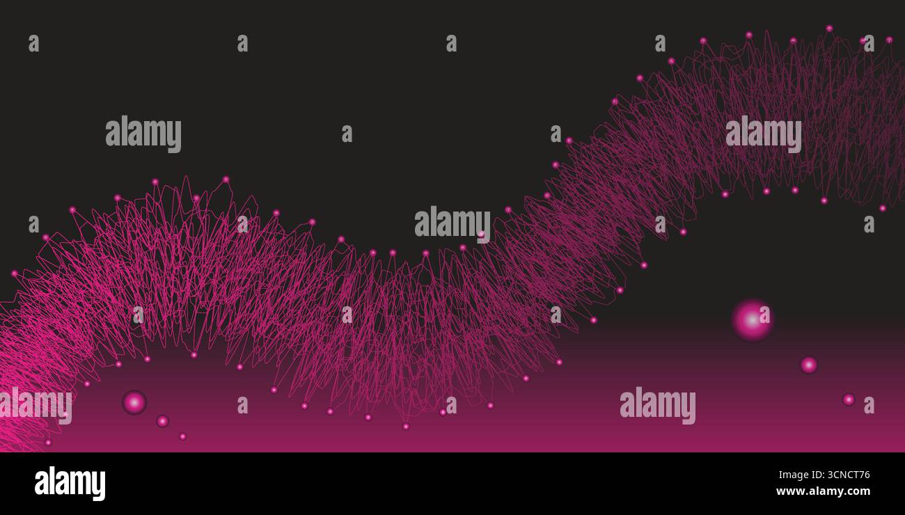 Dynamische Pink Wave Stock Vektor