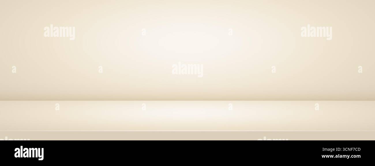 Studiozimmer in warmem Beige. Hintergrund in Limbopastellfarben. Abstrakte 3D-Verlaufswand für die Produktpräsentation. Minimalistisches Interieur Stock Vektor Studiozimmer in warmem Beige. Hintergrund in Limbopastellfarben. Abstrakte 3D-Verlaufswand für die Produktpräsentation. Minimalistisches Interieur Stock Vektor