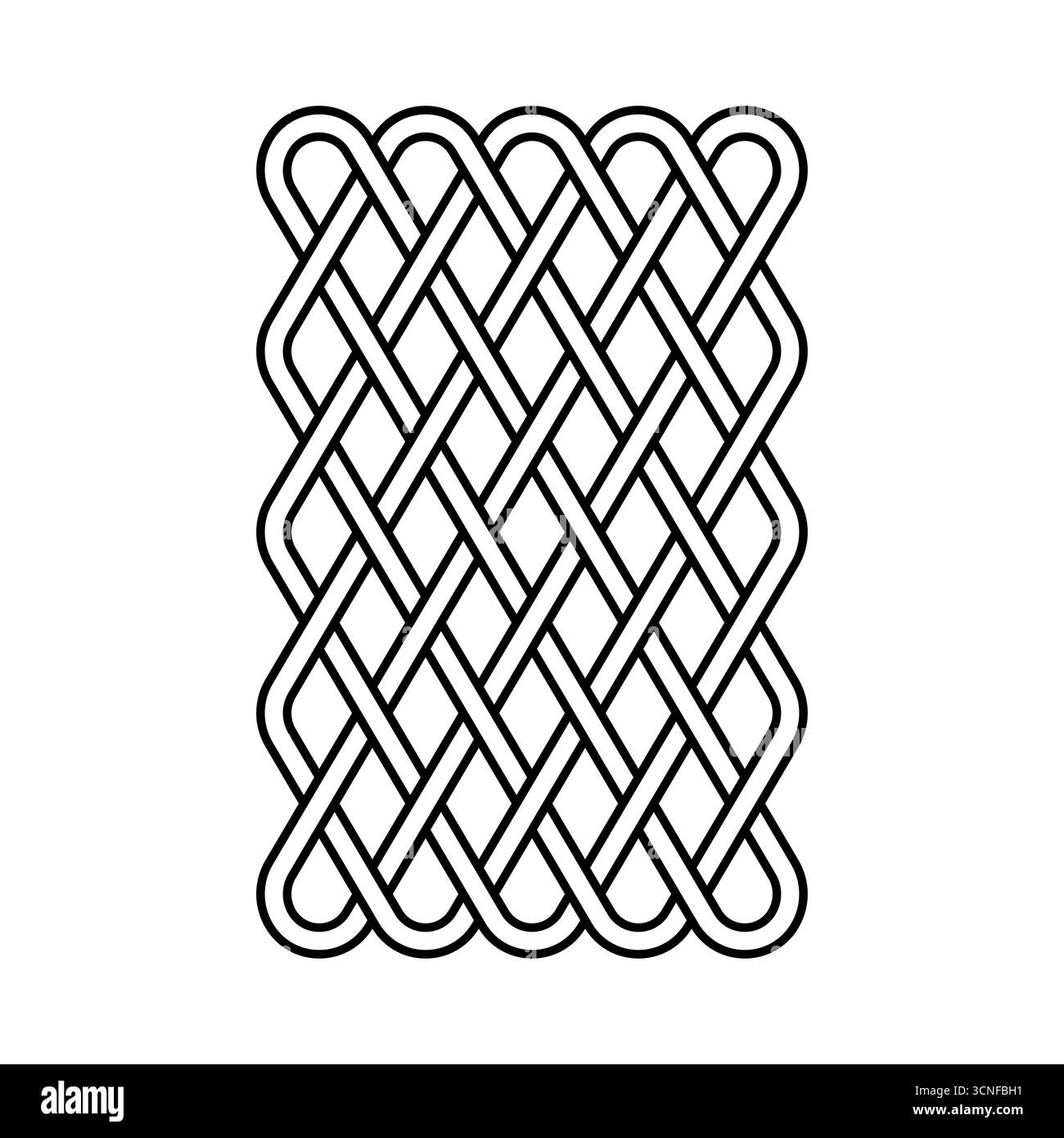 Keltisches Knotenmuster mit verwobenen schwarzen Linien für Laser-cnc Stock Vektor