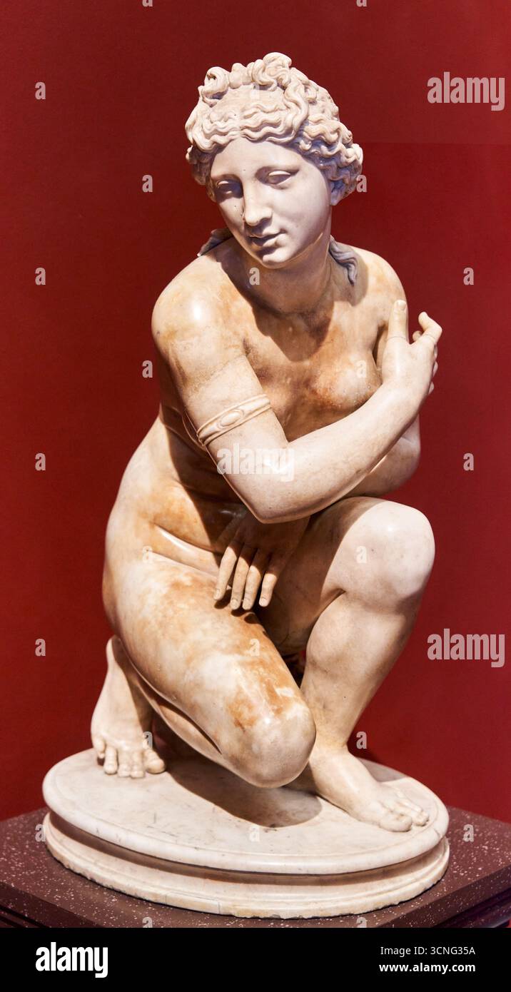 VENERE, Venus, römische Kopie nach Doidalsas, 1. Jahrhundert. AD, Uffizien Galerie, Galeria degli Uffizien, Florenz, Florenz, Toskana, Italien Stockfoto