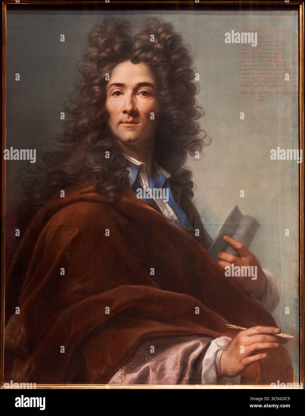 JOSEPH VIVIEN, Selbstporträt, 1699, Pastel auf Papier, Uffizien Galerie, Galeria degli Uffizien, Florenz, Florenz, Toskana, Italien Stockfoto