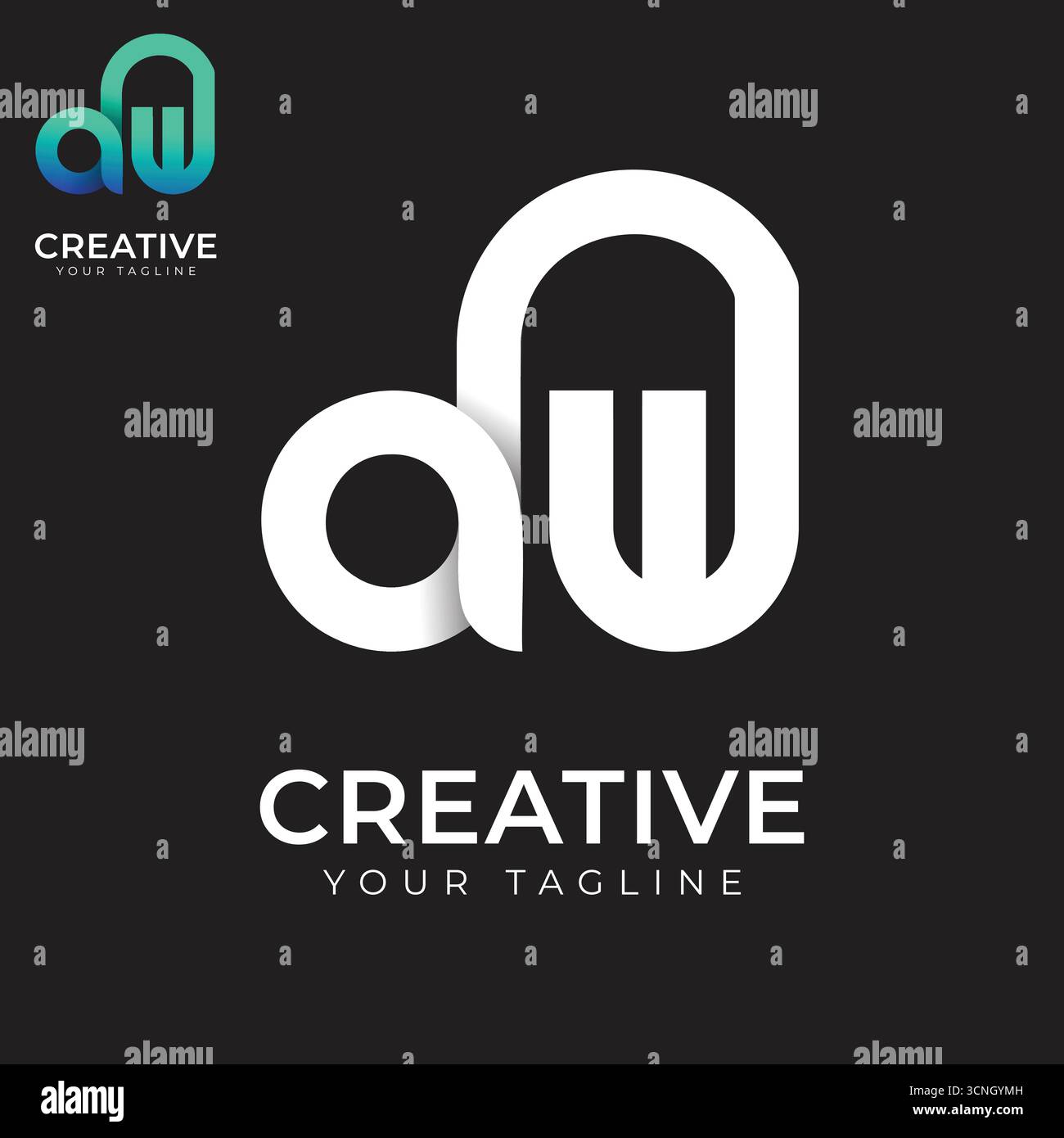 Letter aw-Logo, Vektorlogo-Designvorlage Stock Vektor