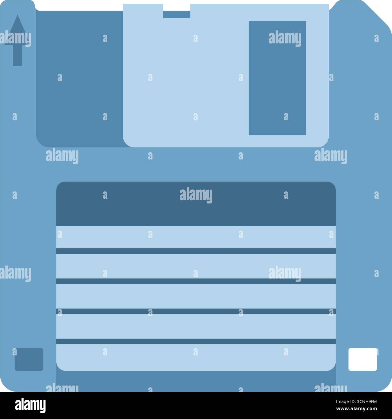 Diskette, Datenspeicherung - Vektorsymbol Stock Vektor