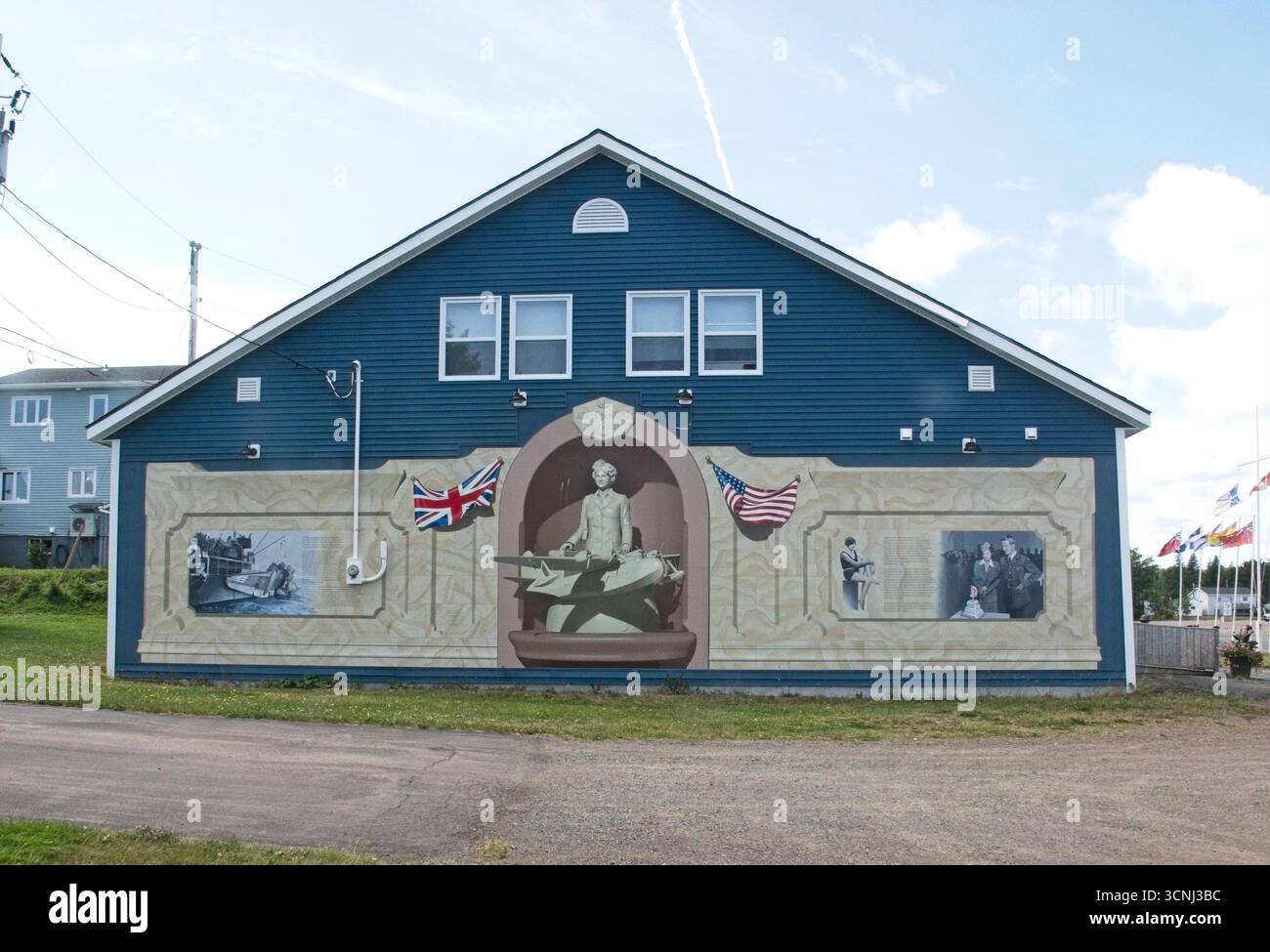 Botwood, Neufundland Wandgemälde zu Ehren von Adele Jenkins, Stewardess des 2. Weltkriegs Stockfoto