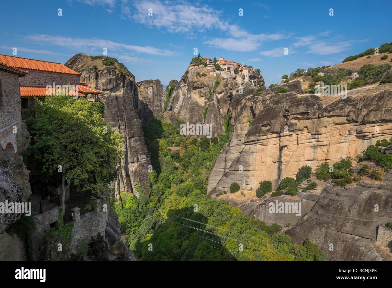 Landschaft und Klöster in Meteora, Griechenland Stockfoto