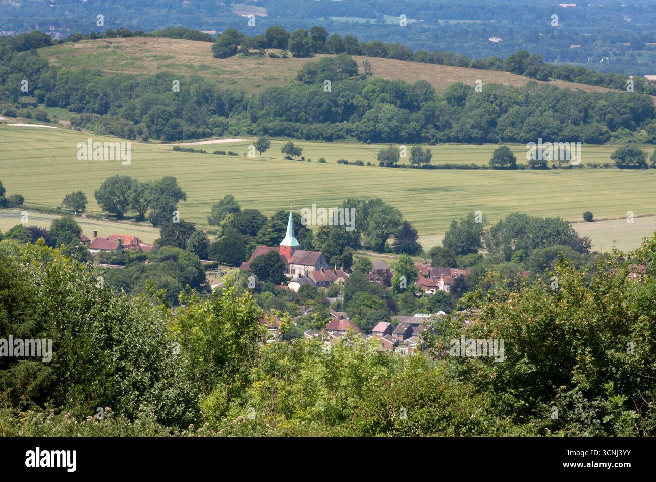 West Harting aus Harting Down, West Sussex, England Stockfoto