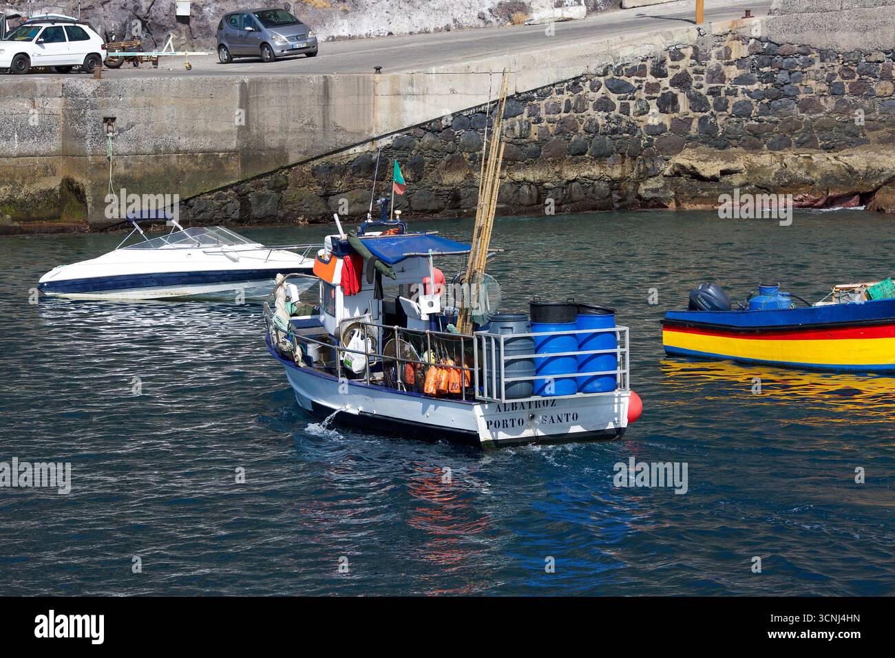 Riviera Brava Harbour, Madeira Island, Portugal, Nordatlantik Stockfoto