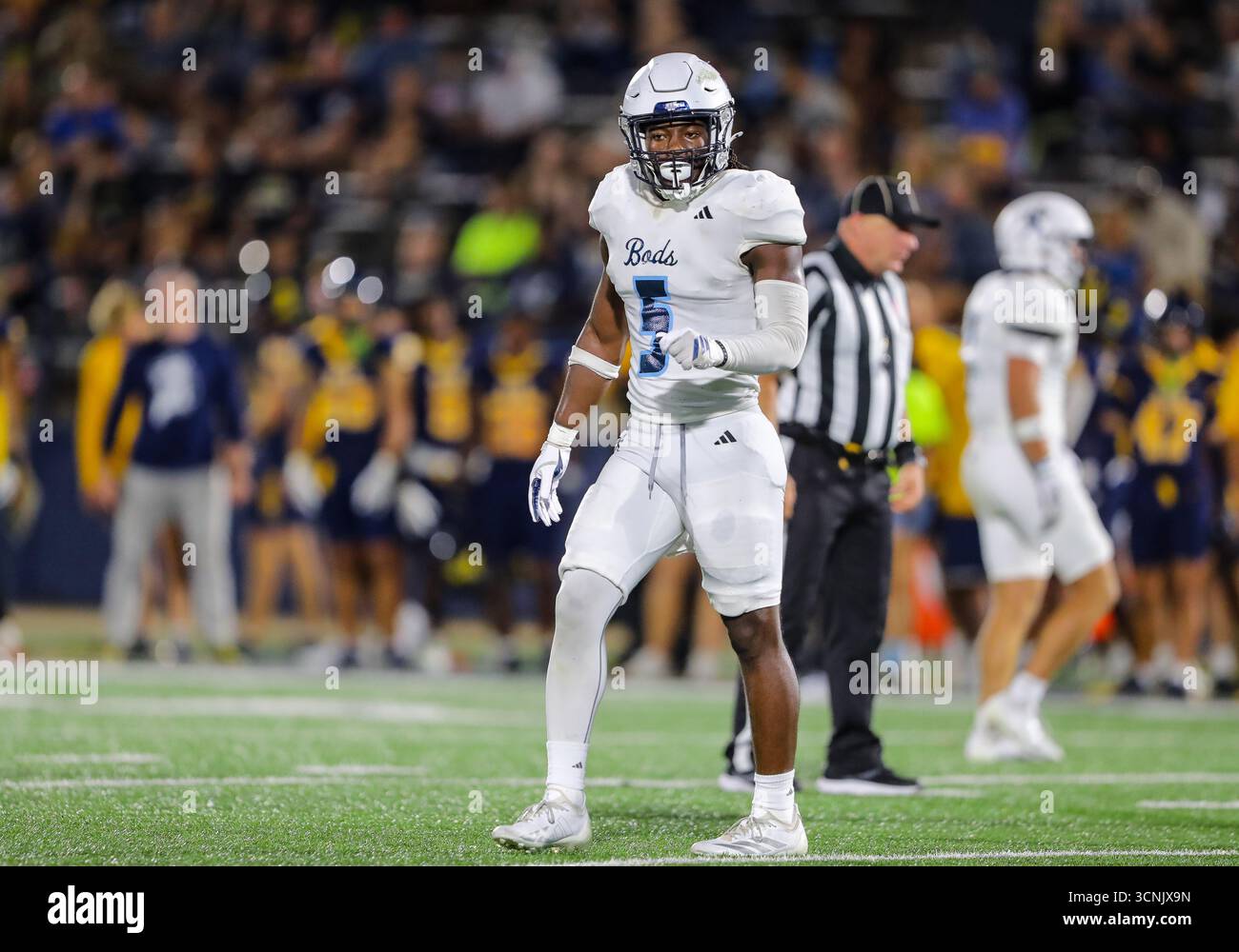 Edmond, OK, USA. September 2025. Jr. (5) während der ersten Hälfte des NCAA Football-Spiels zwischen der Washburn University und der University of Central Oklahoma im Chad Richison Stadium in Edmond, OK. Ron Lane/CSM/Alamy Live News Stockfoto