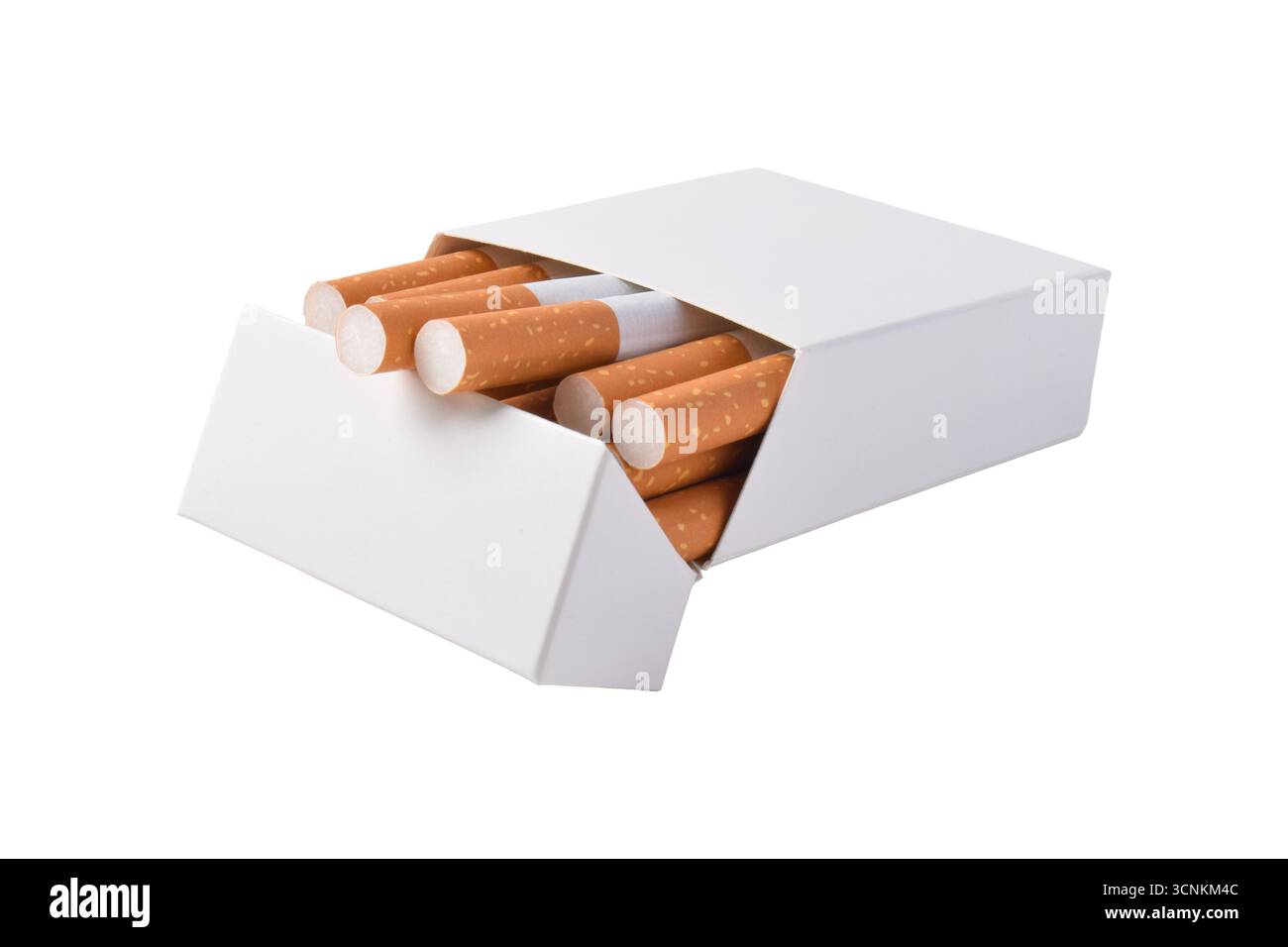 Zigaretten-Etui isoliert auf weißem Hintergrund Stockfoto