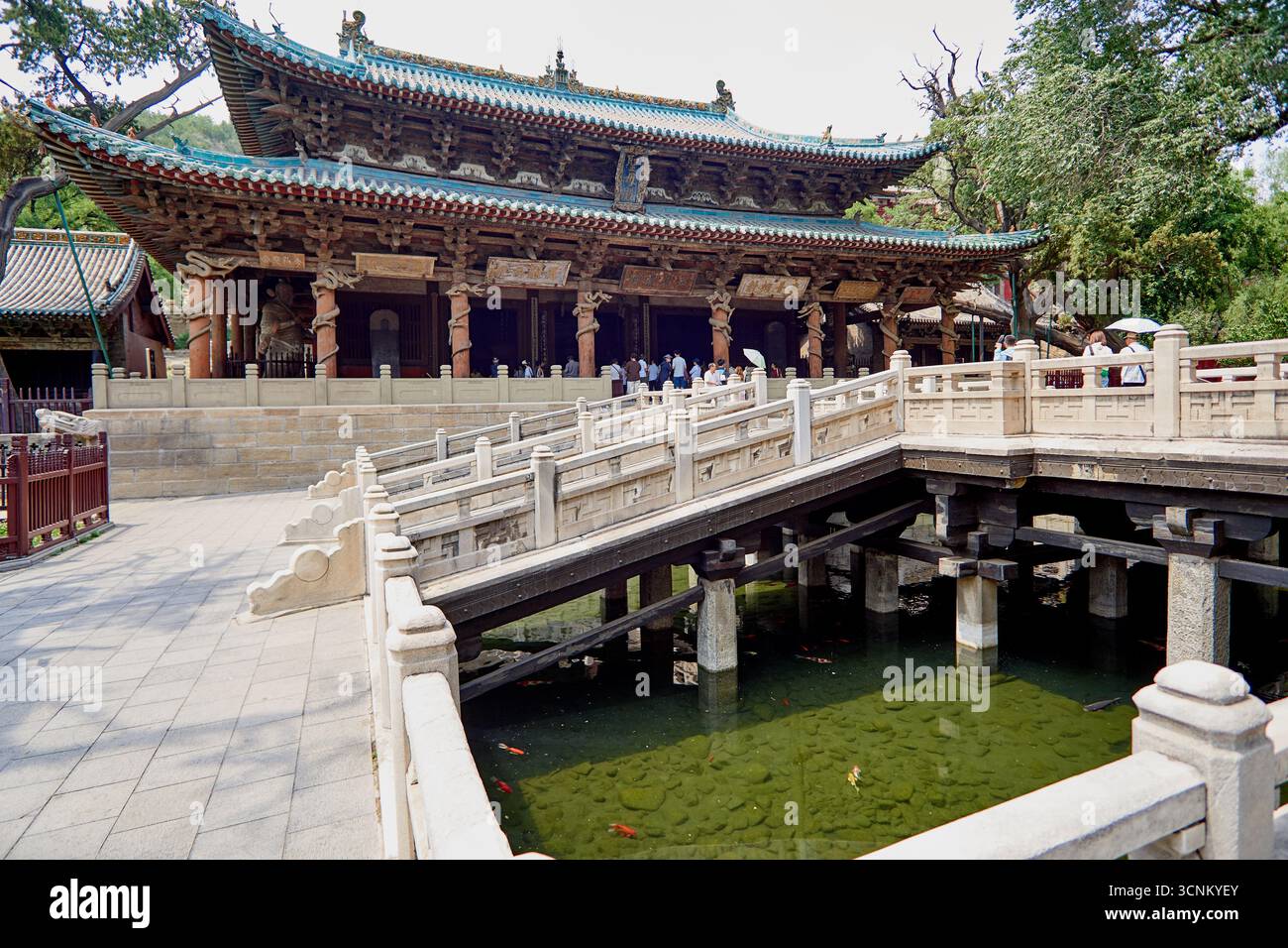 Jinci Tempel in Taiyuan - Halle der Heiligen Mutter Stockfoto