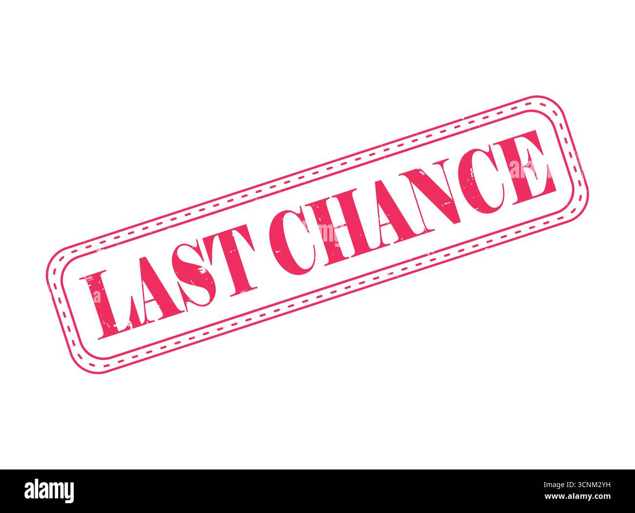 Eine Last Chance Gummistempel-Dichtung mit einer Umrisse Stock Vektor