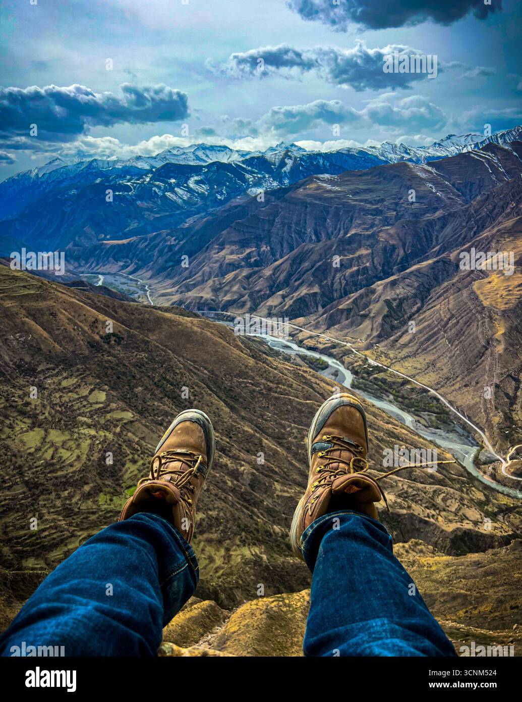 Blick vom Goor Mountain - Smartphone-aufgenommenes Stockfoto
