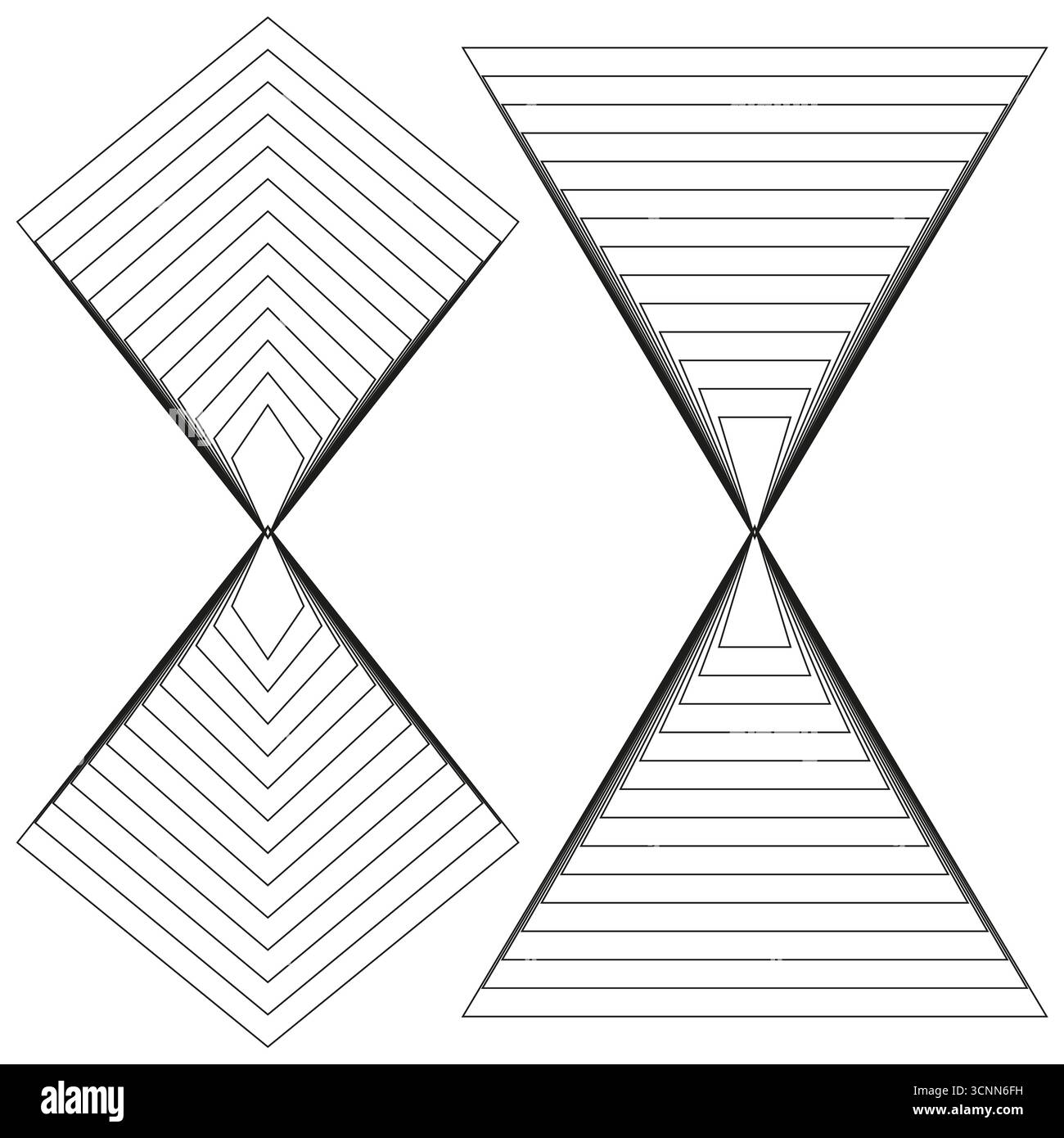 Abstraktes Rautensymbol. Geometrische Rautenform. Parallele Vektorlinien. Kreatives Designmuster. EPS 10. Stock Vektor