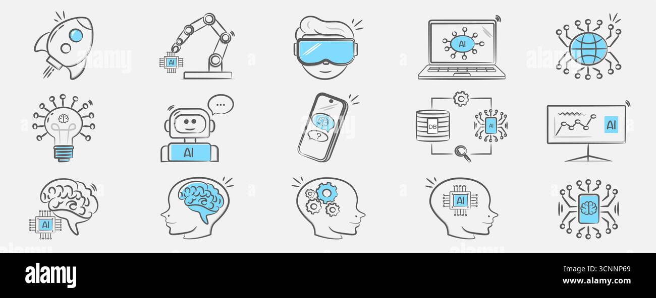 Microchip-Symbole in dünner schwarzer Farbe. Einfache einfache Vektorsymbole, Illustration. Stock Vektor