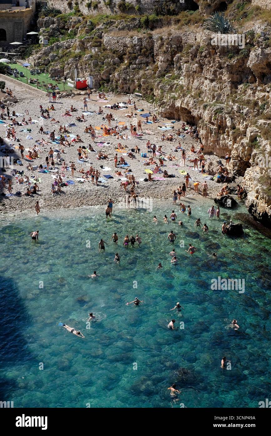 polignano a Mare Beach, apulien, italien Stockfoto