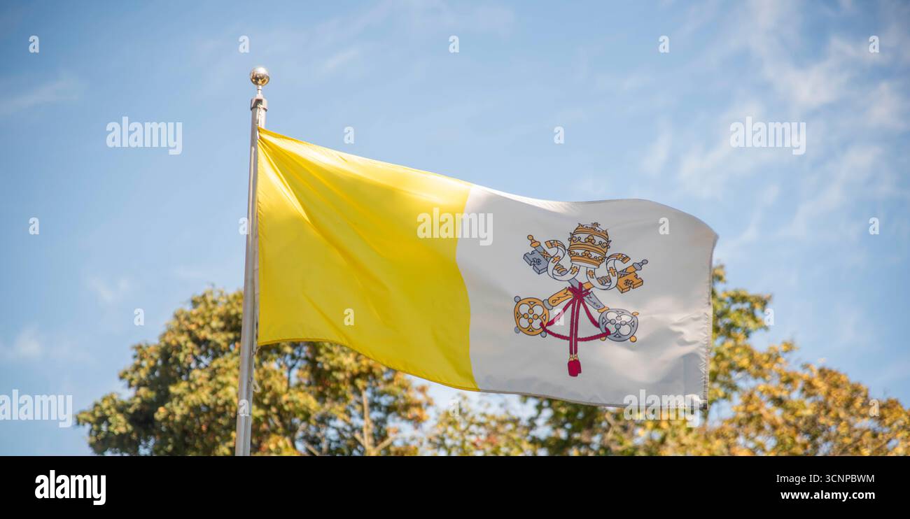 Vatikan Fahne Stockfoto