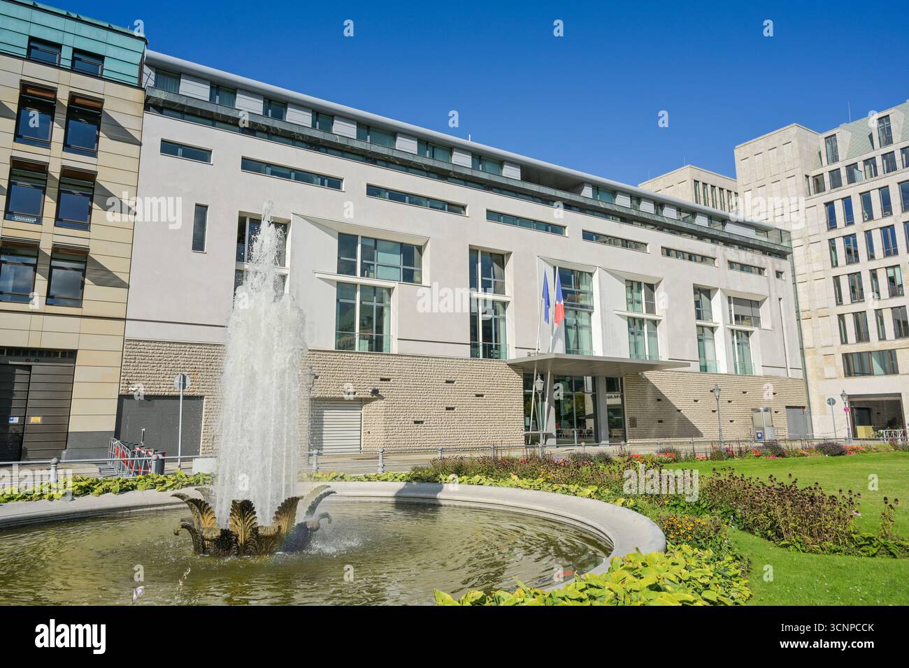 Botschaft Frankreich, Pariser Platz, Mitte, Berlin, Deutschland Stockfoto