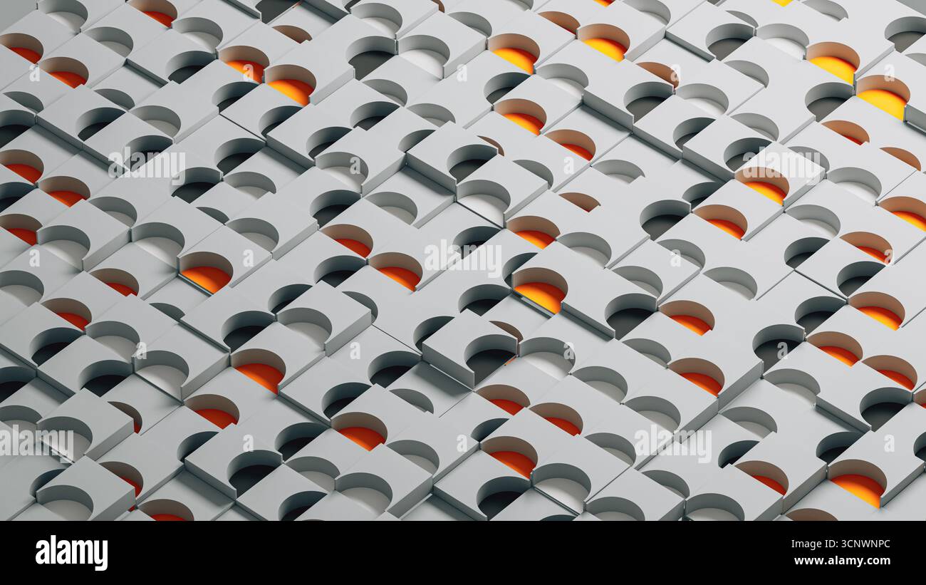 Dieser lebendige abstrakte 3D-Hintergrund zeigt dynamische, abgerundete Formen und verleiht jedem Projekt eine visuelle Note Stockfoto