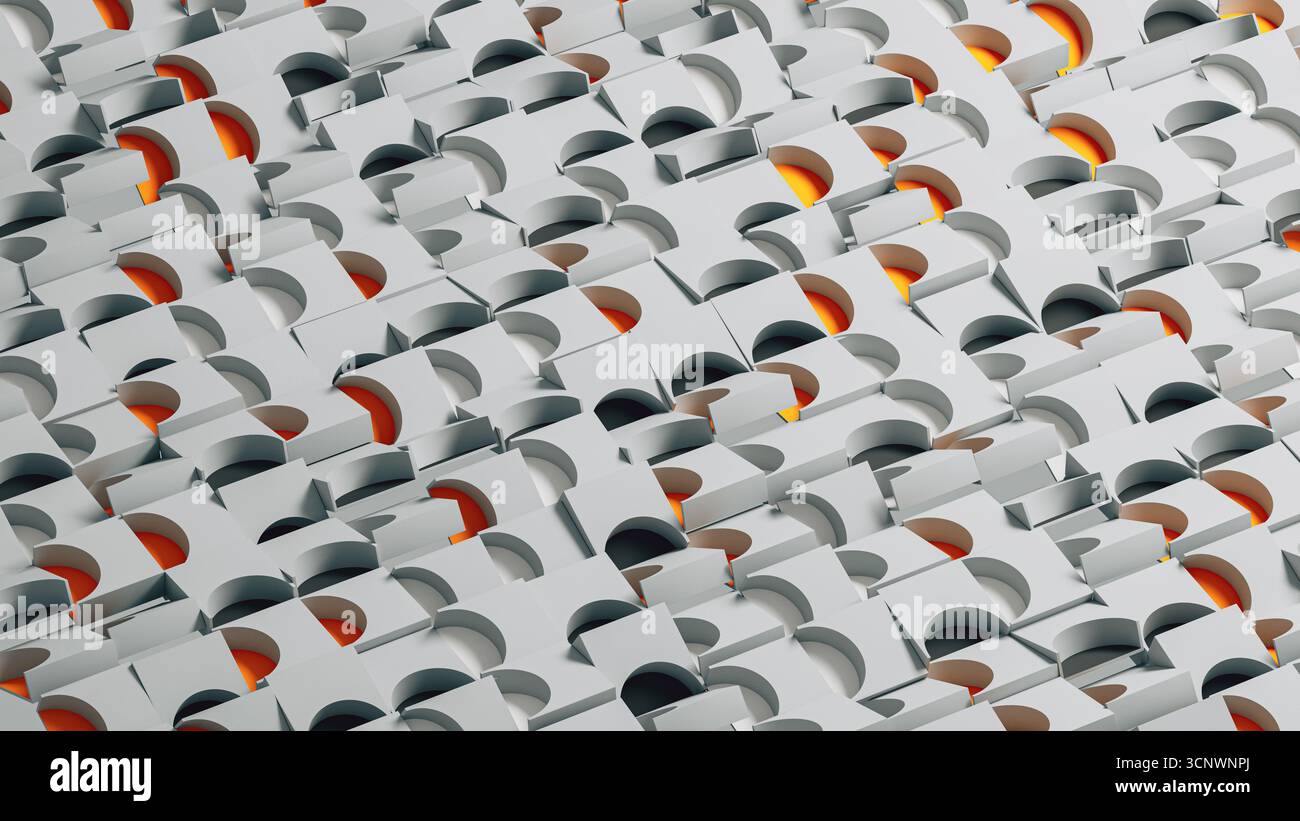 Dieser lebendige abstrakte 3D-Hintergrund zeigt dynamische, abgerundete Formen und verleiht jedem Projekt eine visuelle Note Stockfoto