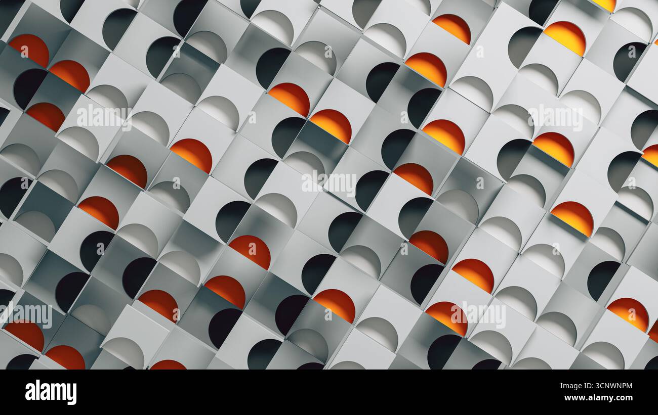 Dieser lebendige abstrakte 3D-Hintergrund zeigt dynamische, abgerundete Formen und verleiht jedem Projekt eine visuelle Note Stockfoto