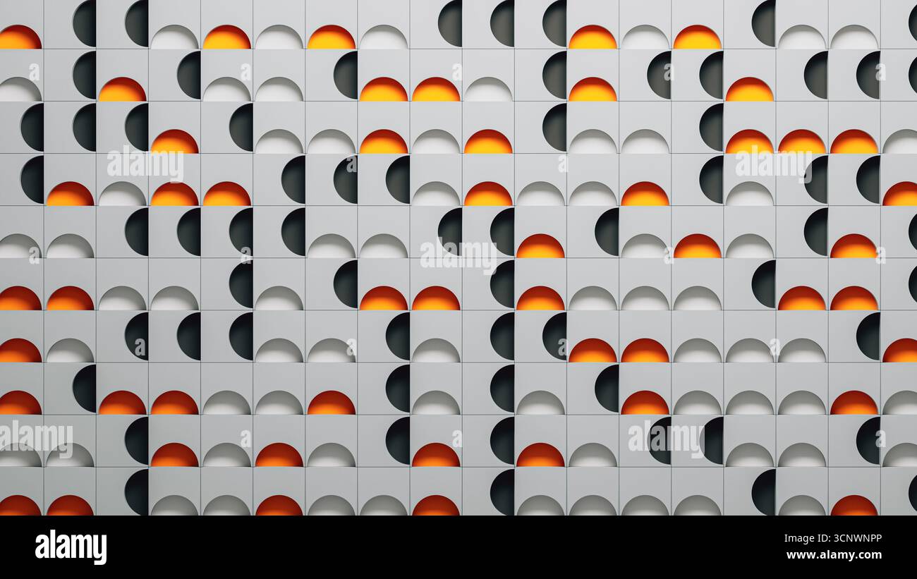 Dieser lebendige abstrakte 3D-Hintergrund zeigt dynamische, abgerundete Formen und verleiht jedem Projekt eine visuelle Note Stockfoto