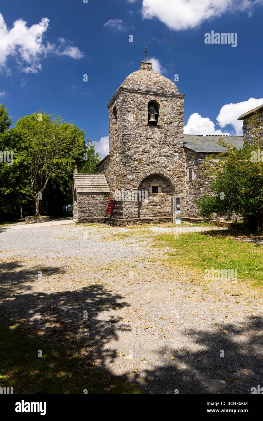 Kirche Santa Maria de Cebreiro, Pedrafita do Cebreiro, Provinz Lugo, Galicien, Spanien Stockfoto