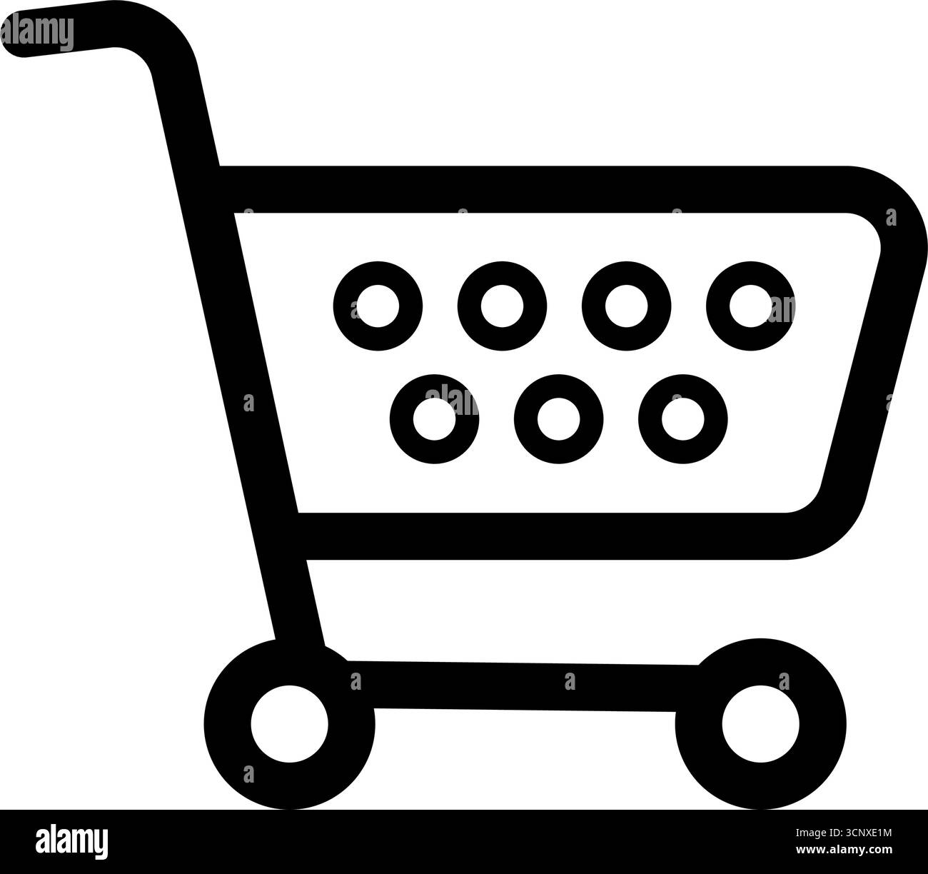 Symbol für Warenkorblinien oder Korblinien Stock Vektor