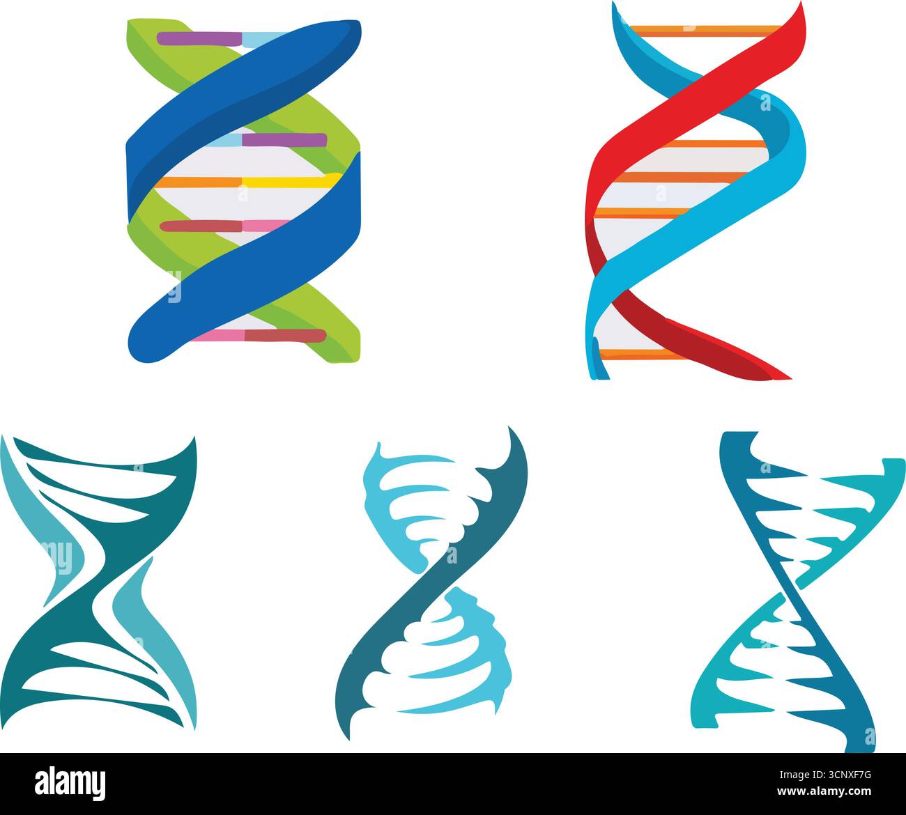 Spiralmolekül-Symbole Illustrationen Und Vektoren Stock Vektor