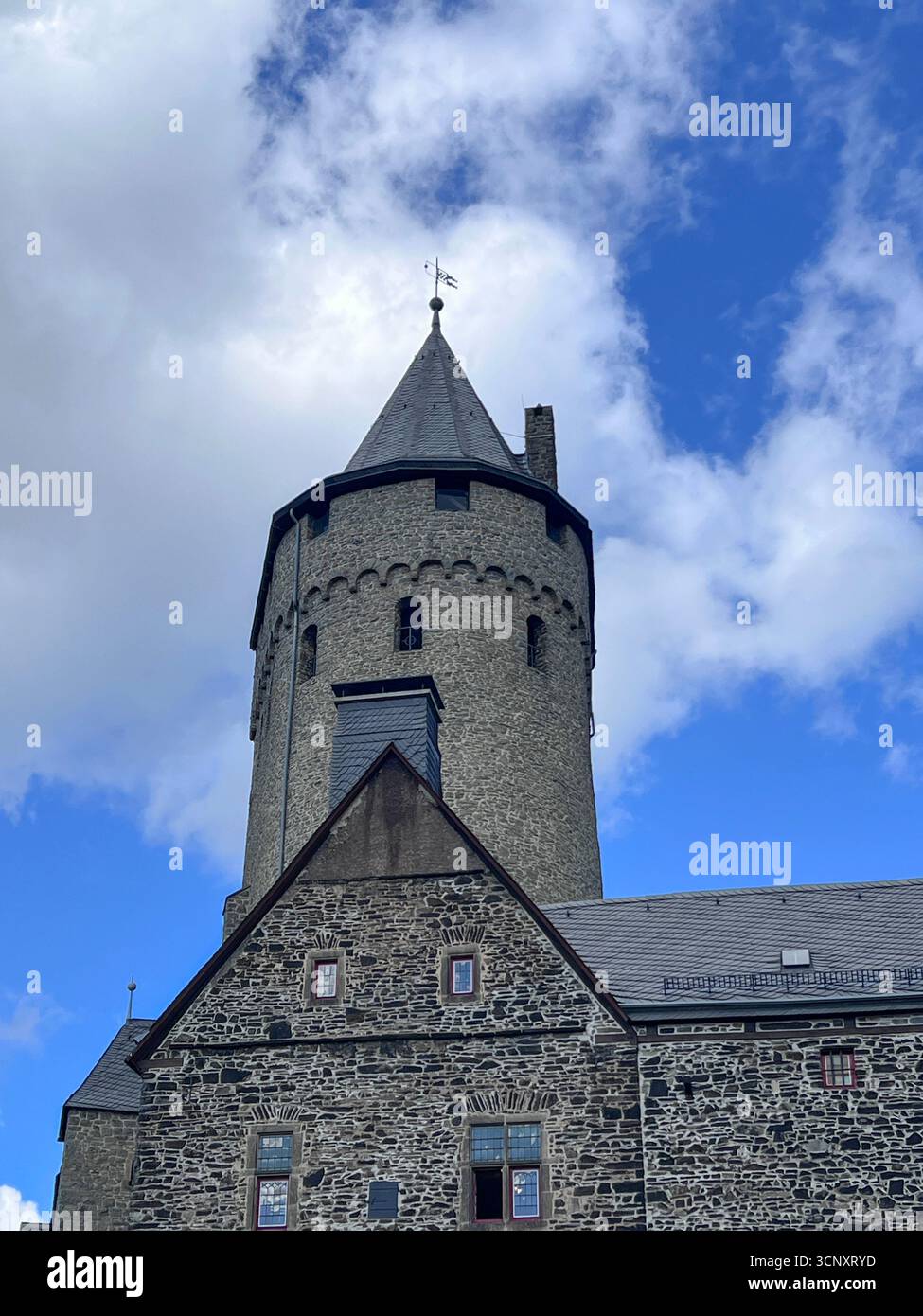 Alter Turm von Schloss Altena, Nordrhein-Westfalen, Deutschland Stockfoto