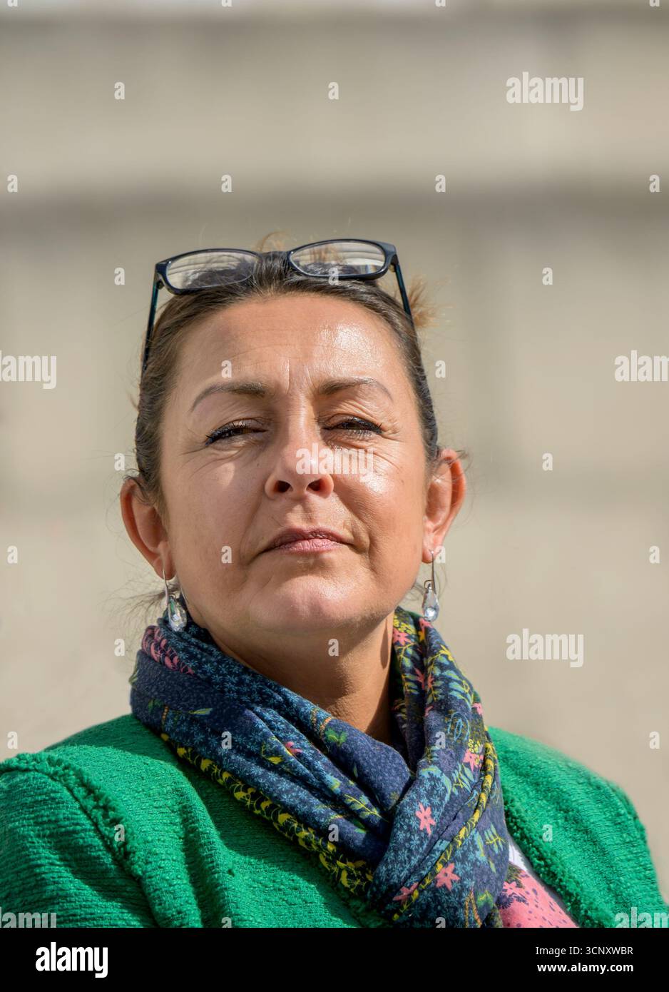 Linden Kemkaran (ReformUK), Leiter des Kent County Council, außerhalb der County Hall, Maidstone während der Baton for Hope Tour am 22. September 2025 Stockfoto