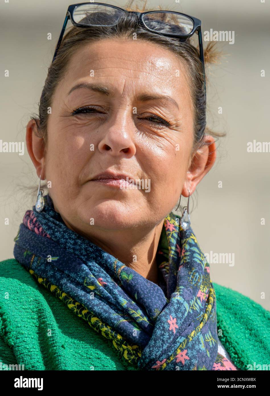 Linden Kemkaran (ReformUK), Leiter des Kent County Council, außerhalb der County Hall, Maidstone während der Baton for Hope Tour am 22. September 2025 Stockfoto