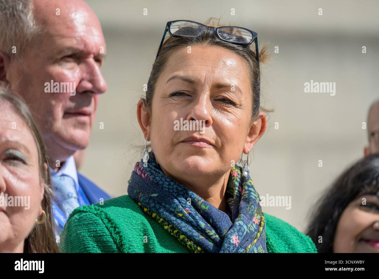 Linden Kemkaran (ReformUK), Leiter des Kent County Council, außerhalb der County Hall, Maidstone während der Baton for Hope Tour am 22. September 2025 Stockfoto