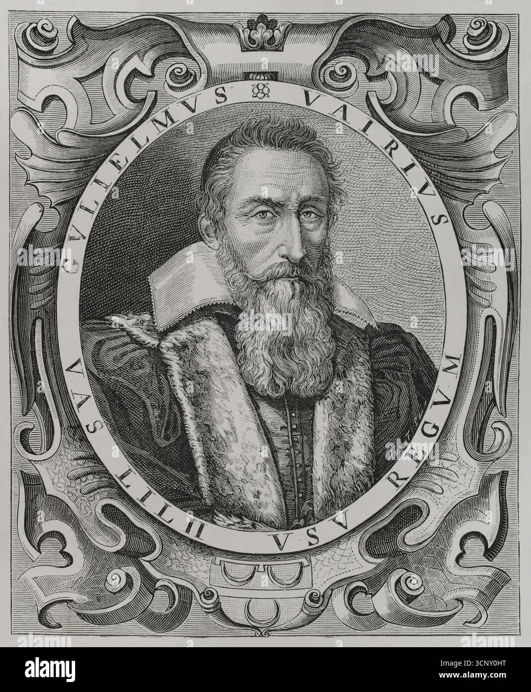 Guillaume du Vair (1556-1621). Französischer Prälat, Politiker und moralischer Schriftsteller. Garde des sceaux de France (Hüter der französischen Siebe) während der Herrschaft Ludwigs XIII. Portrait. Kupferstich herausgegeben von Francois Langlois (1589–1647), bekannt als F.L.D. Ciartres. XVIIme siècle: lettres, Sciences et Arts, Frankreich 1590-1700 (17. Jahrhundert: Briefe, Wissenschaften und Künste), von Paul Lacroix. Veröffentlicht in Paris von Librairie de Firmin-Didot et Cie, 1882. Stockfoto