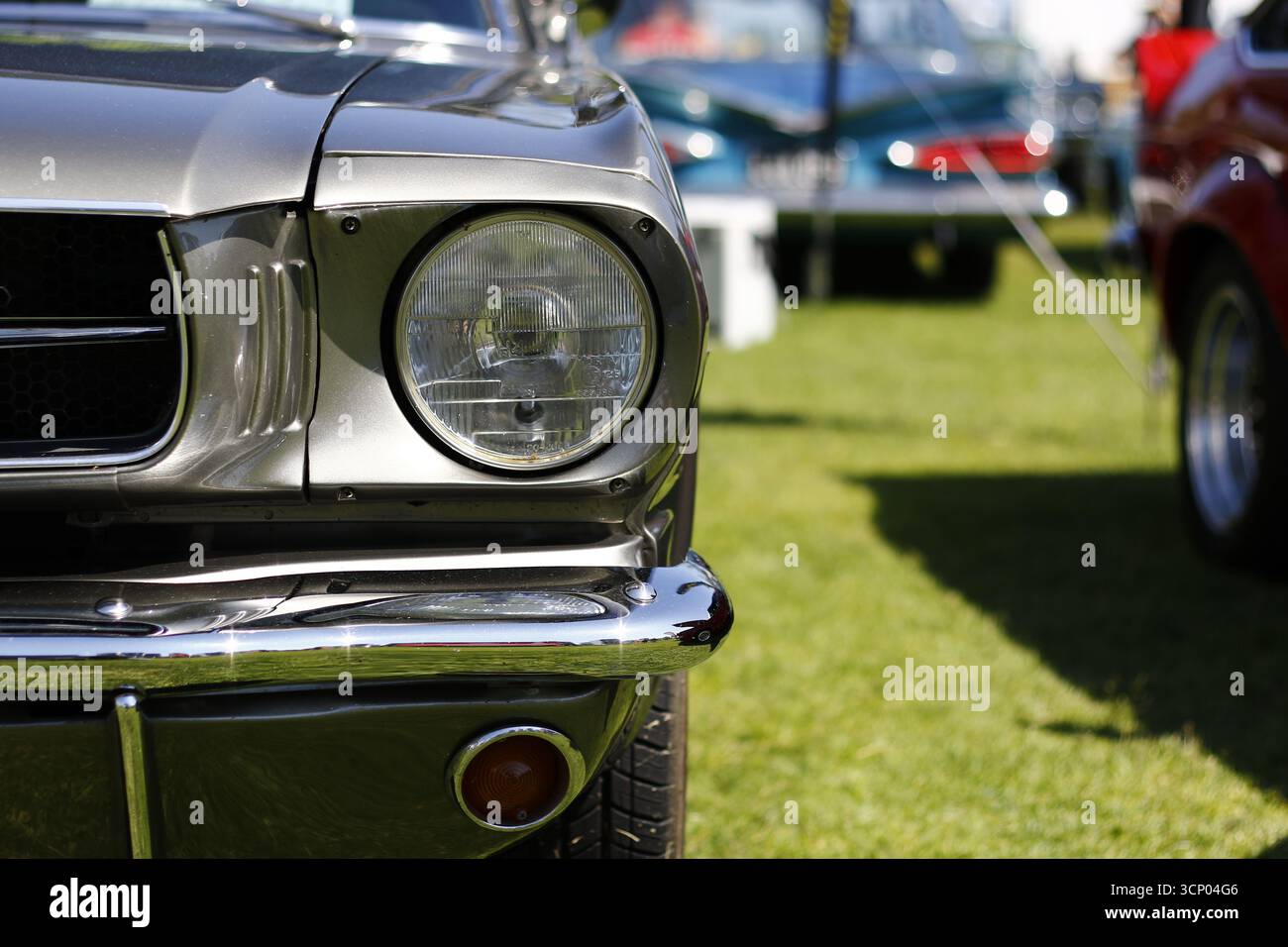 Eine Vision von Vintage Power auf dem Grün. Stockfoto