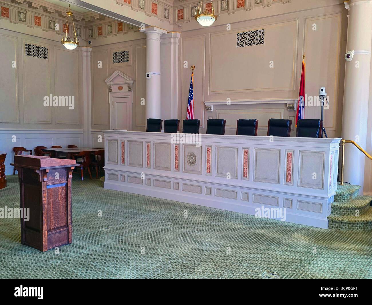 Ehemaliges Old Supreme Court Chambers Arkansas State Capitol Building Little Rock Arkansas 09.15.2025 Stockfoto