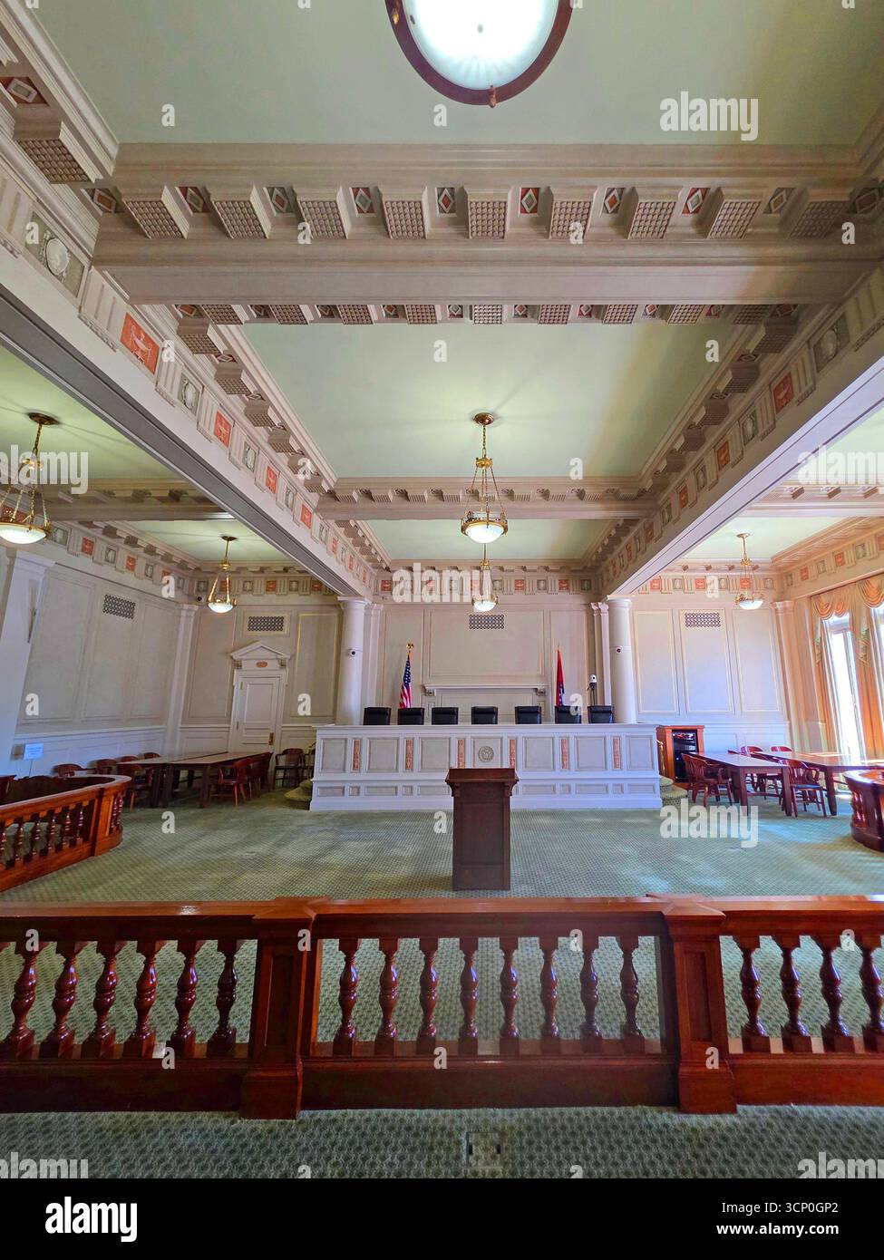 Ehemaliges Old Supreme Court Chambers Arkansas State Capitol Building Little Rock Arkansas 09.15.2025 Stockfoto